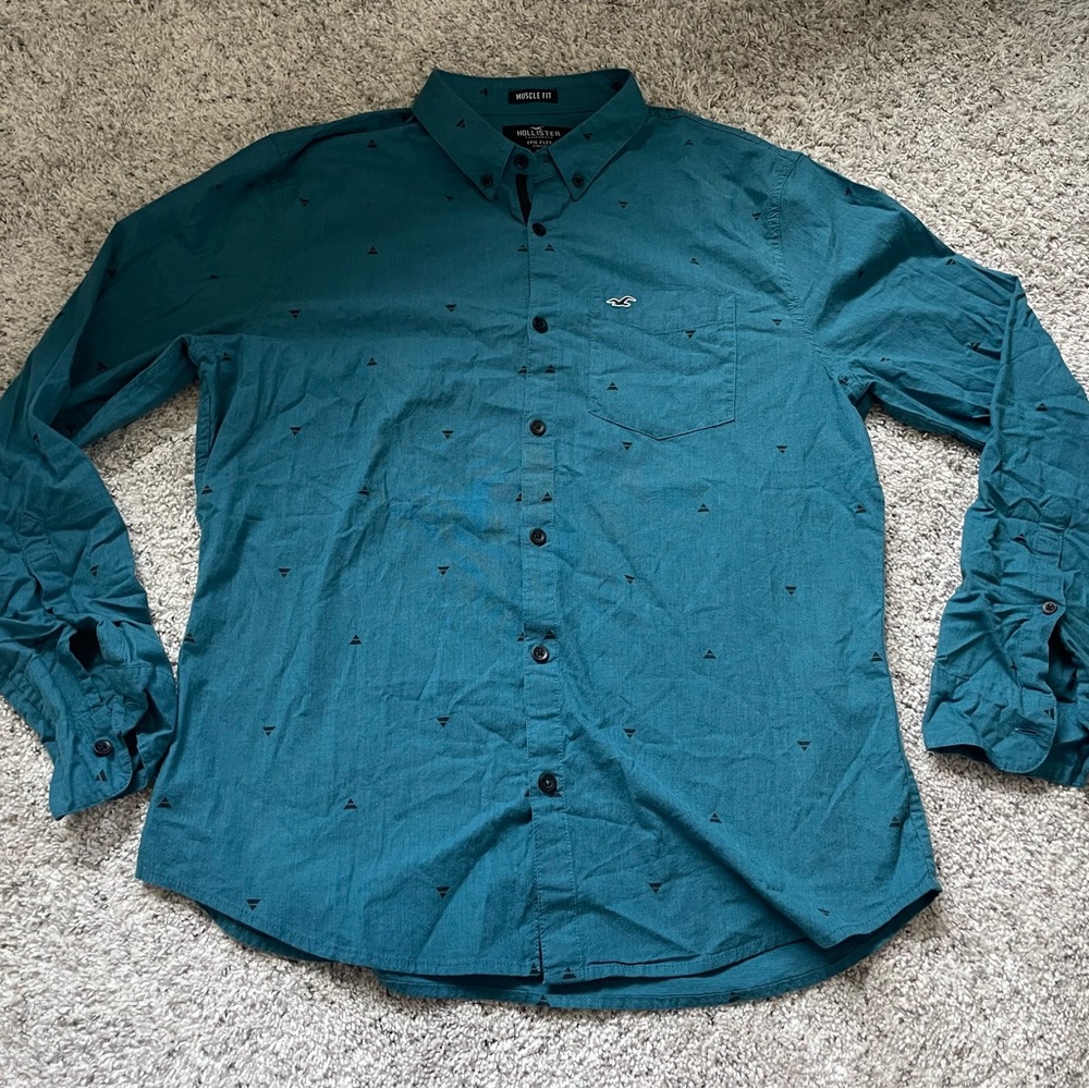 Blue Button Down Shirt (XL)